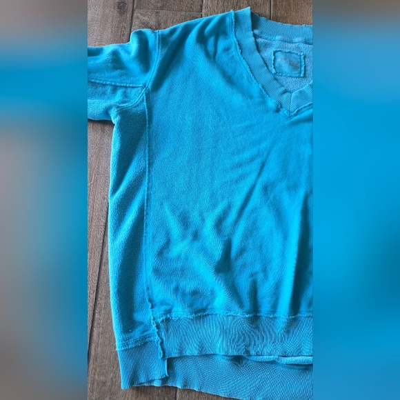 Aerie Vacay Every Day V-Neck Oversized Sweater in Barbados Size Medium - Picture 5 of 9